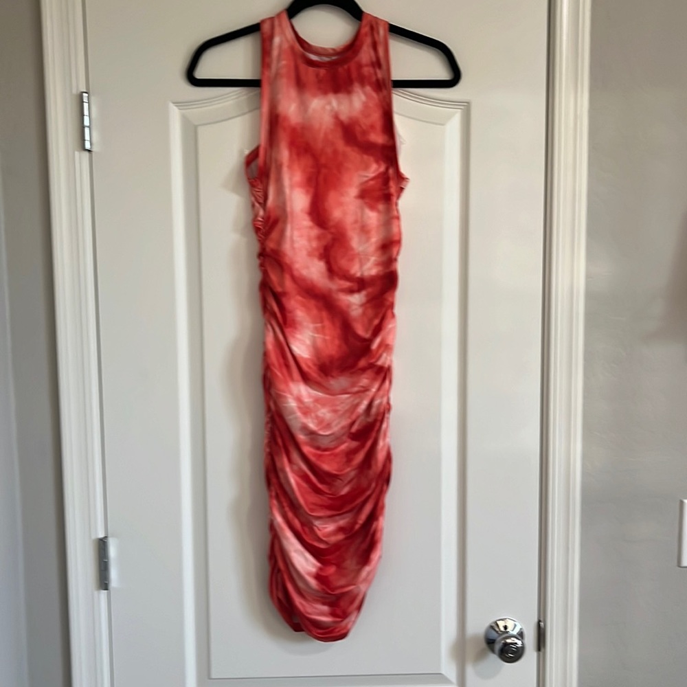 Womens orange bodycon dress